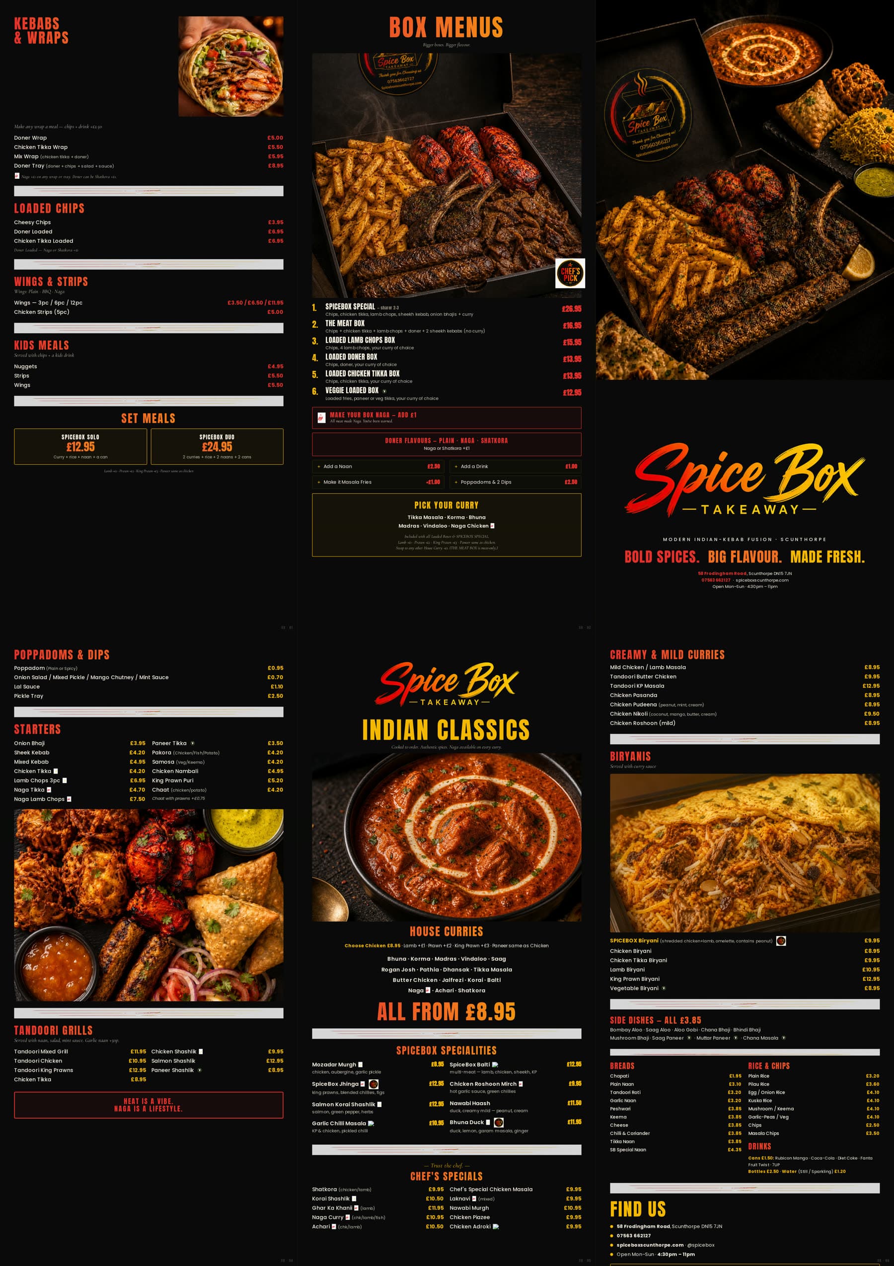 Spice Box iteration 11 — Final menu