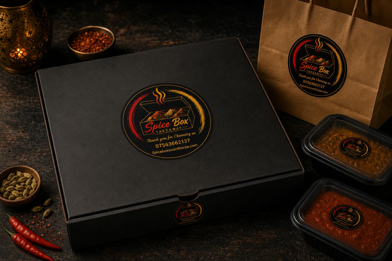Spice Box Takeaway — screenshot of the build