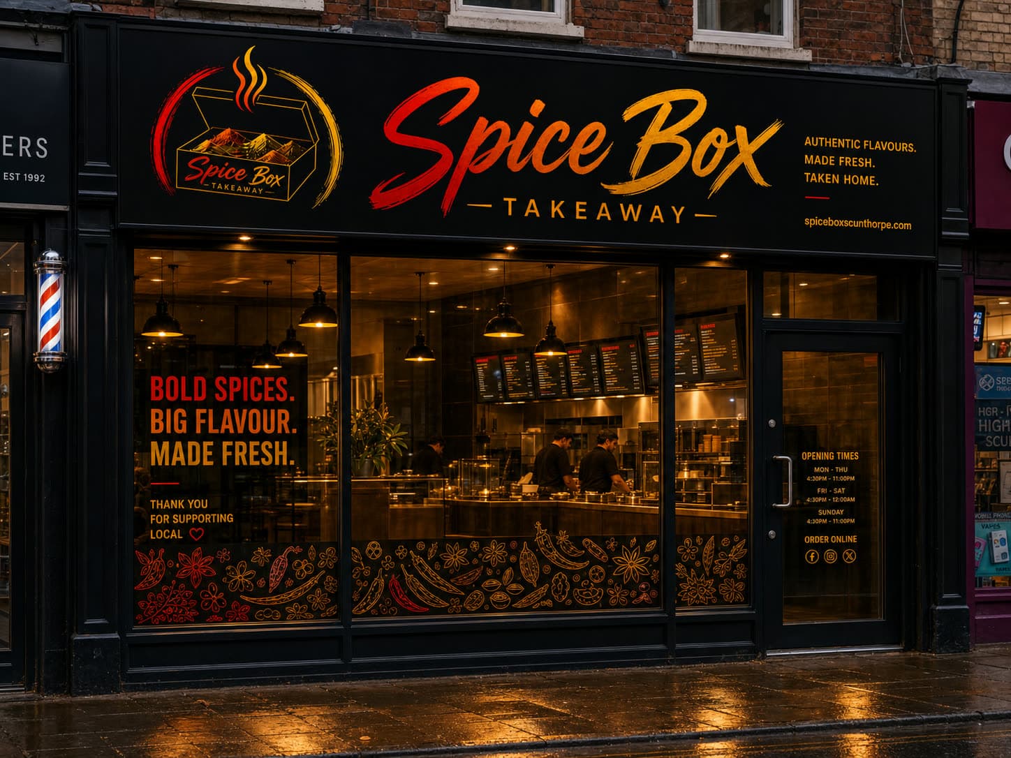 Spice Box iteration 10 — Shopfront