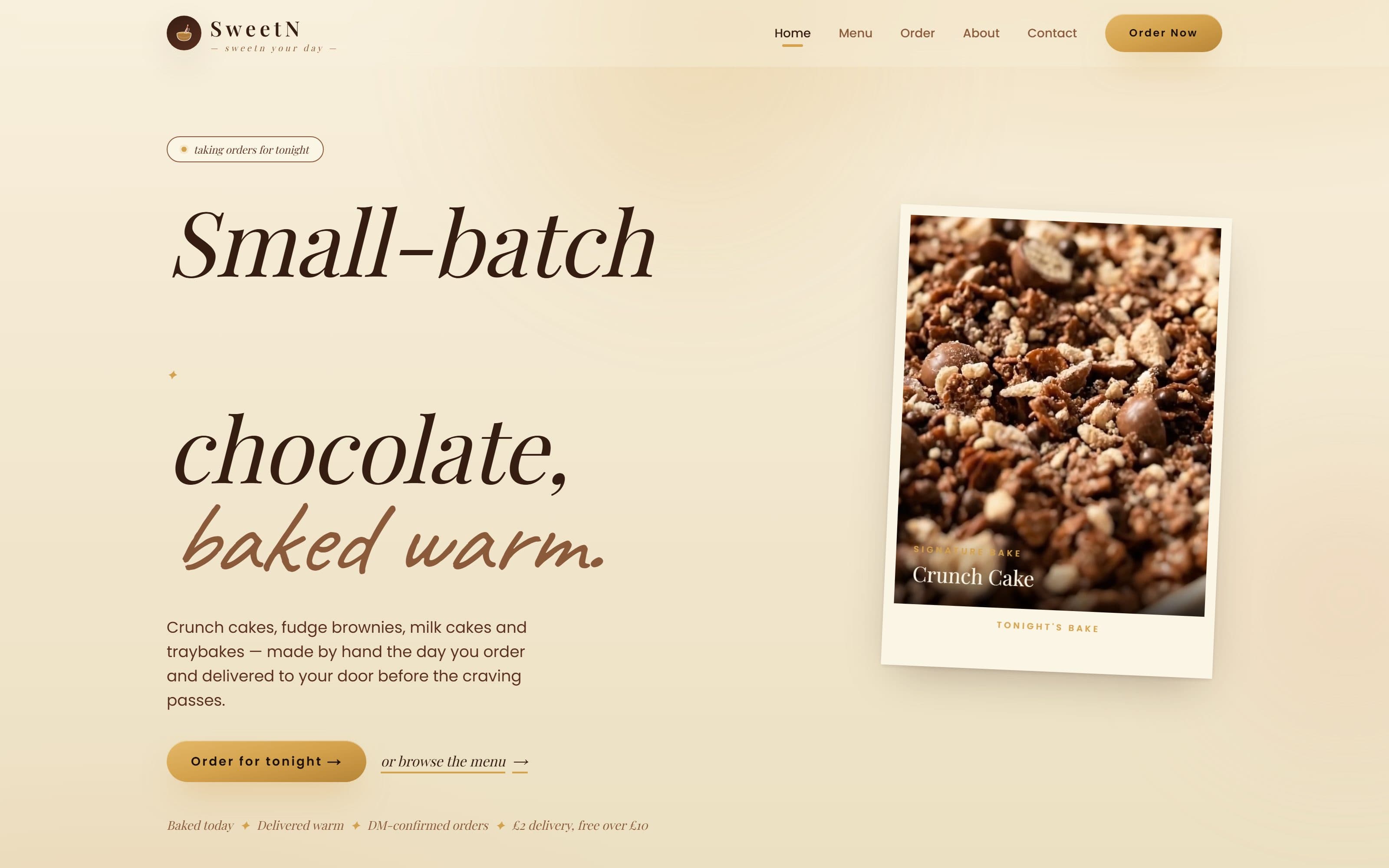 SweetN — screenshot of the build