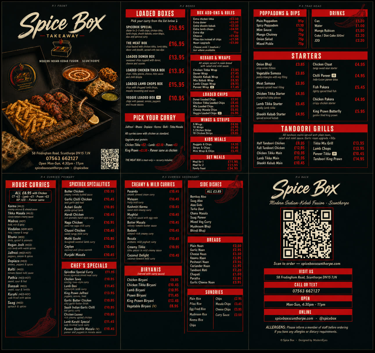 Menu concept — Dark, food-heavy AI direction used to find the final menu atmosphere.